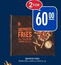 Rema 1000 REMA Søtpotet fries tilbud