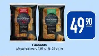 Rema 1000 MESTERBAKEREN Focaccia tilbud