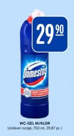 Rema 1000 DOMESTOS Wc-gel m/klor tilbud