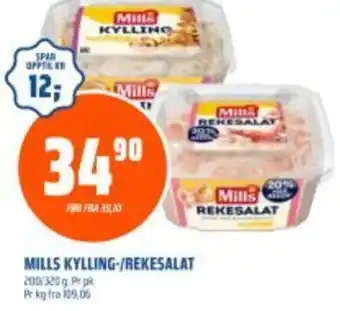 Coop Obs MILLS Kylling-/rekesalat tilbud