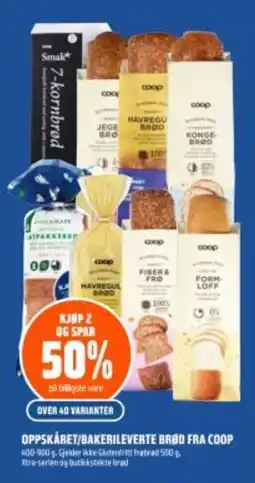 Coop Obs Oppskaret/bakerileverte brod fra coop tilbud