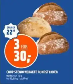 Coop Obs Coop stenovnsbakte rundstykker tilbud