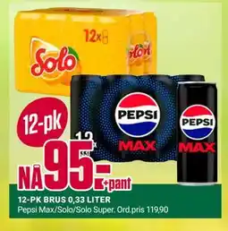 Europris Pepsi Max/Solo/Solo Super tilbud