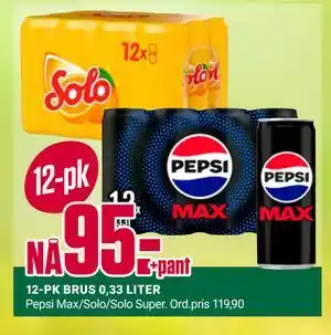 Europris Pepsi Max/Solo/Solo Super tilbud