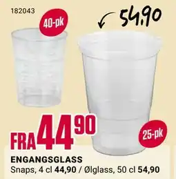 Europris ENGANGSGLASS tilbud