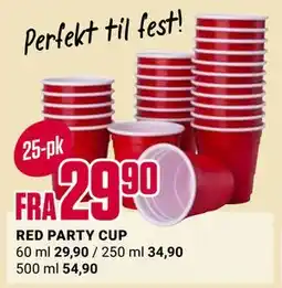 Europris RED PARTY CUP tilbud
