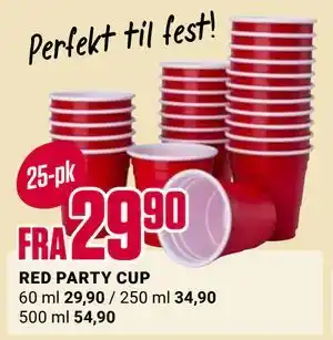 Europris RED PARTY CUP tilbud