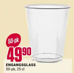 Europris ENGANGSGLASS tilbud