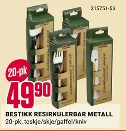 Europris BESTIKK RESIRKULERBAR METALL tilbud