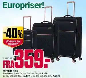 Europris KOFFERT NICE tilbud