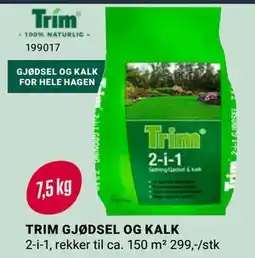 Europris TRIM GJØDSEL OG KALK tilbud
