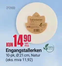 Europris Engangstallerken tilbud