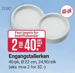 Europris Engangstallerken tilbud