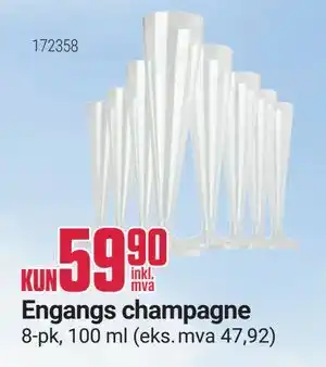 Europris Engangs champagne tilbud