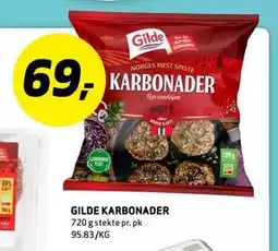 Bunnpris GILDE KARBONADER tilbud