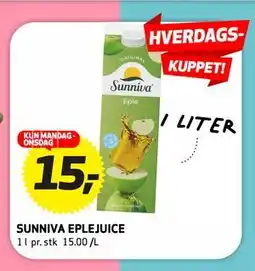 Bunnpris SUNNIVA EPLEJUICE tilbud