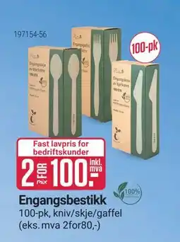Europris Engangsbestikk tilbud