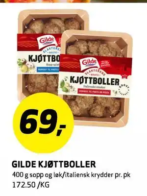 Bunnpris GILDE KJØTTBOLLER tilbud
