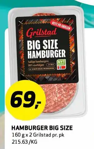 Bunnpris HAMBURGER BIG SIZE tilbud