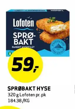 Bunnpris SPRØBAKT HYSE tilbud