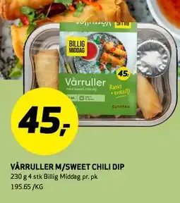 Bunnpris VÅRRULLER M/SWEET CHILI DIP tilbud