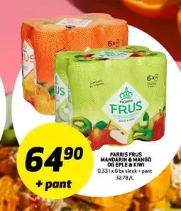 Bunnpris FARRISFRUS MANDARIN & MANGO OG EPLE & KIWI tilbud