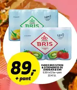 Bunnpris FARRIS BRIS SITRON & SITRONGRESS OG JORDBÆR & KIWI tilbud