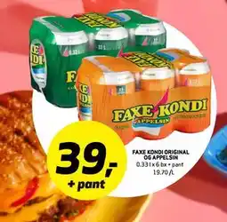 Bunnpris FAXE KONDI ORIGINAL OG APPELSIN tilbud