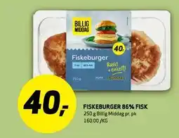 Bunnpris Fiskeburger 86% FISK tilbud