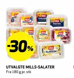 Bunnpris UTVALGTE MILLS-SALATER tilbud