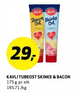 Bunnpris KAVLI TUBEOST SKINKE & BACON tilbud