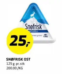 Bunnpris SNØFRISK OST tilbud