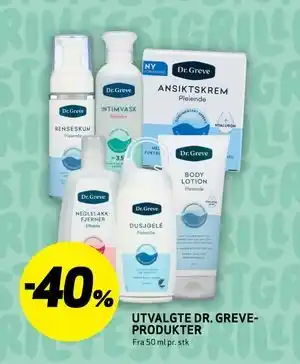 Bunnpris UTVALGTE DR. GREVE PRODUKTER tilbud