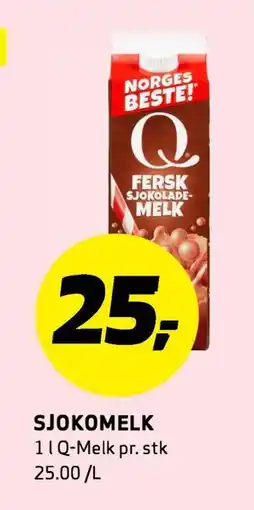 Bunnpris SJOKOMELK tilbud