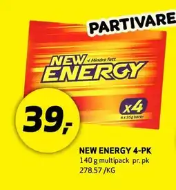 Bunnpris NEW ENERGY 4-PK tilbud