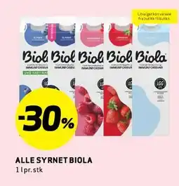 Bunnpris ALLE SYRNET BIOLA tilbud