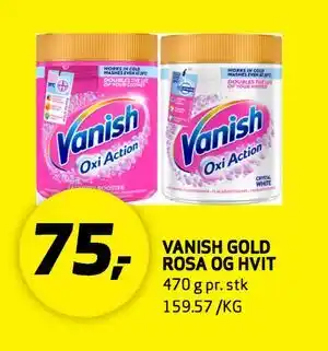Bunnpris VANISH GOLD ROSA OG HVIT tilbud