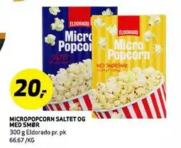 Bunnpris MICROPOPCORN SALTET OG MED SMØR tilbud