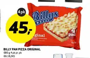 Bunnpris BILLY PAN PIZZA ORIGINAL tilbud
