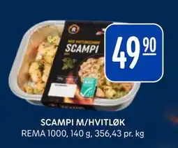 Rema 1000 SCAMPI M/HVITLØK tilbud