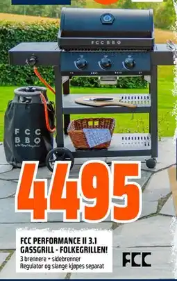 Obs Bygg FCC PERFORMANCE II 3.1 GASSGRILL - FOLKEGRILLEN! tilbud