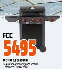 Obs Bygg FCC FIRE 3,1 GASSGRILL tilbud