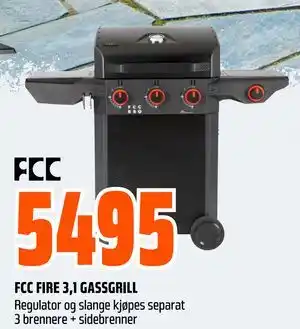 Obs Bygg FCC FIRE 3,1 GASSGRILL tilbud