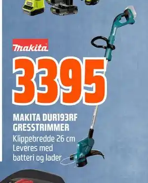 Obs Bygg MAKITA DUR193RF GRESSTRIMMER tilbud