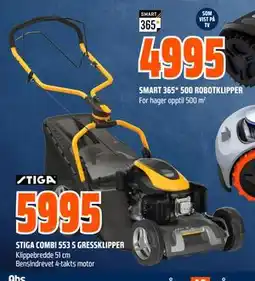 Obs Bygg STIGA COMBI 553 S GRESSKLIPPER tilbud