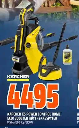 Obs Bygg KÄRCHER K5 POWER CONTROL HOME ECO! BOOSTER HØYTRYKKSSPYLER tilbud