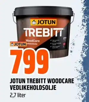 Obs Bygg JOTUN TREBITT WOODCARE VEDLIKEHOLDSOLJE tilbud