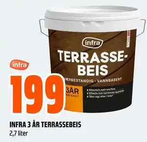 Obs Bygg INFRA 3 ÅR TERRASSEBEIS tilbud