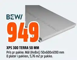 Obs Bygg XPS 300 TERRA 50 MM tilbud