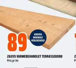 Obs Bygg 26X115 VARMEBEHANDLET TERRASSEBORD tilbud